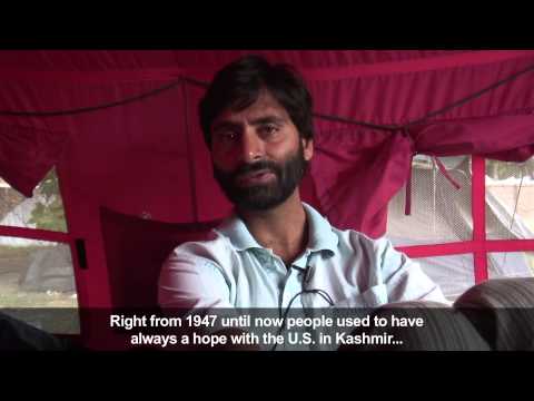 A still from a Washington Post video dispatch — a man speaking to camera in Kashmir