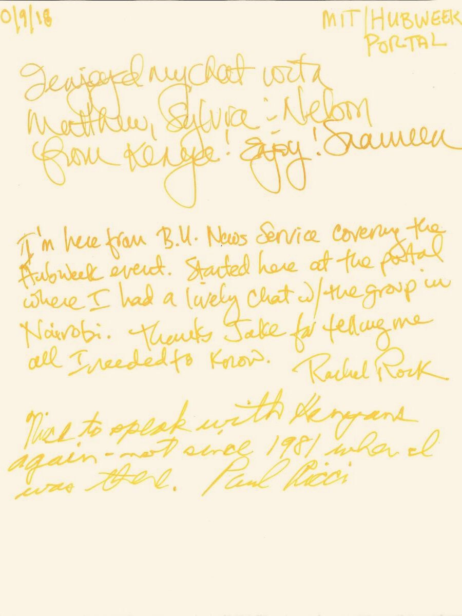 A page from the MIT · HUBweek gold book