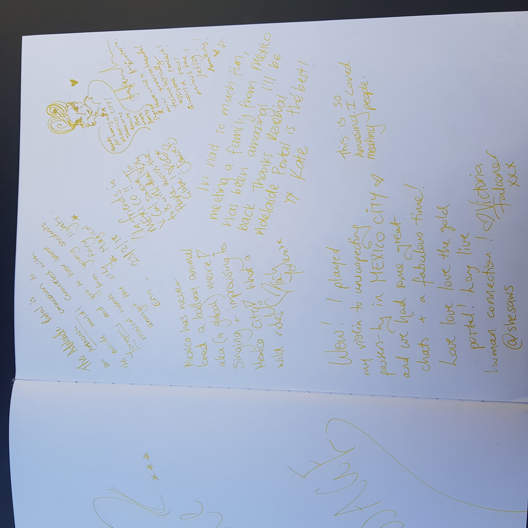 A page from the Adelaide gold book