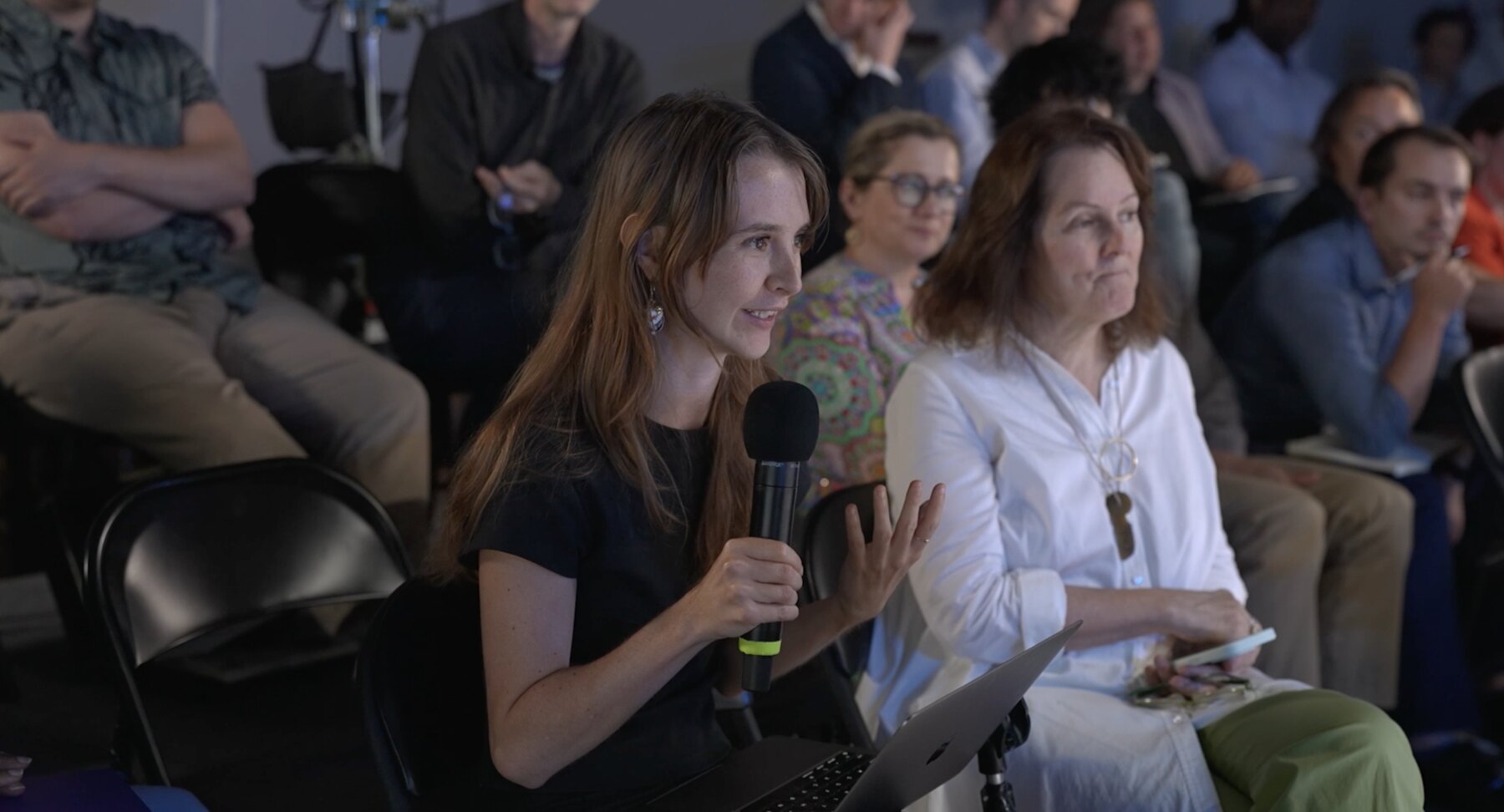 A question from the floor during an AfterNow session