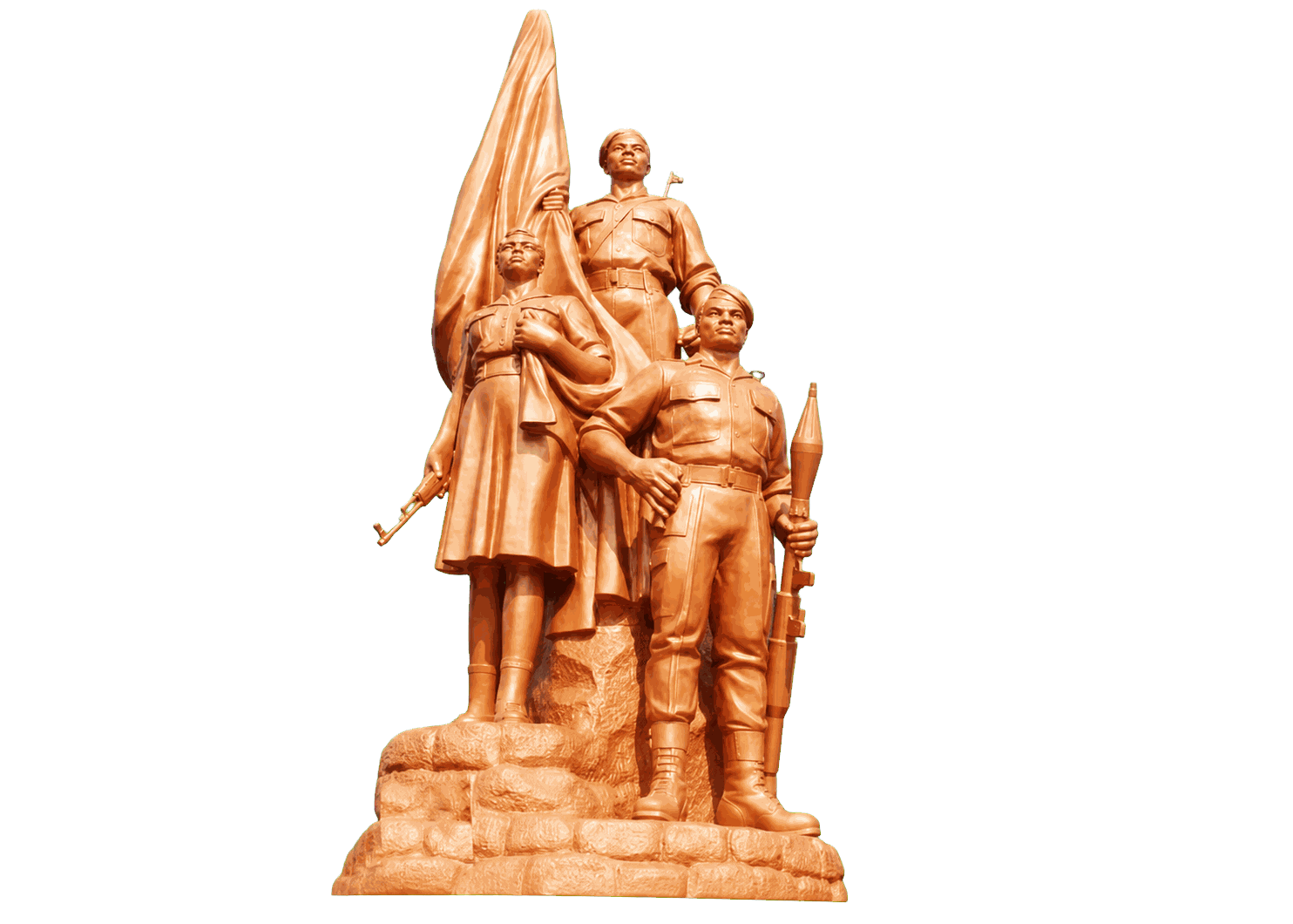 A monumental statue at Heroes Acre, Harare
